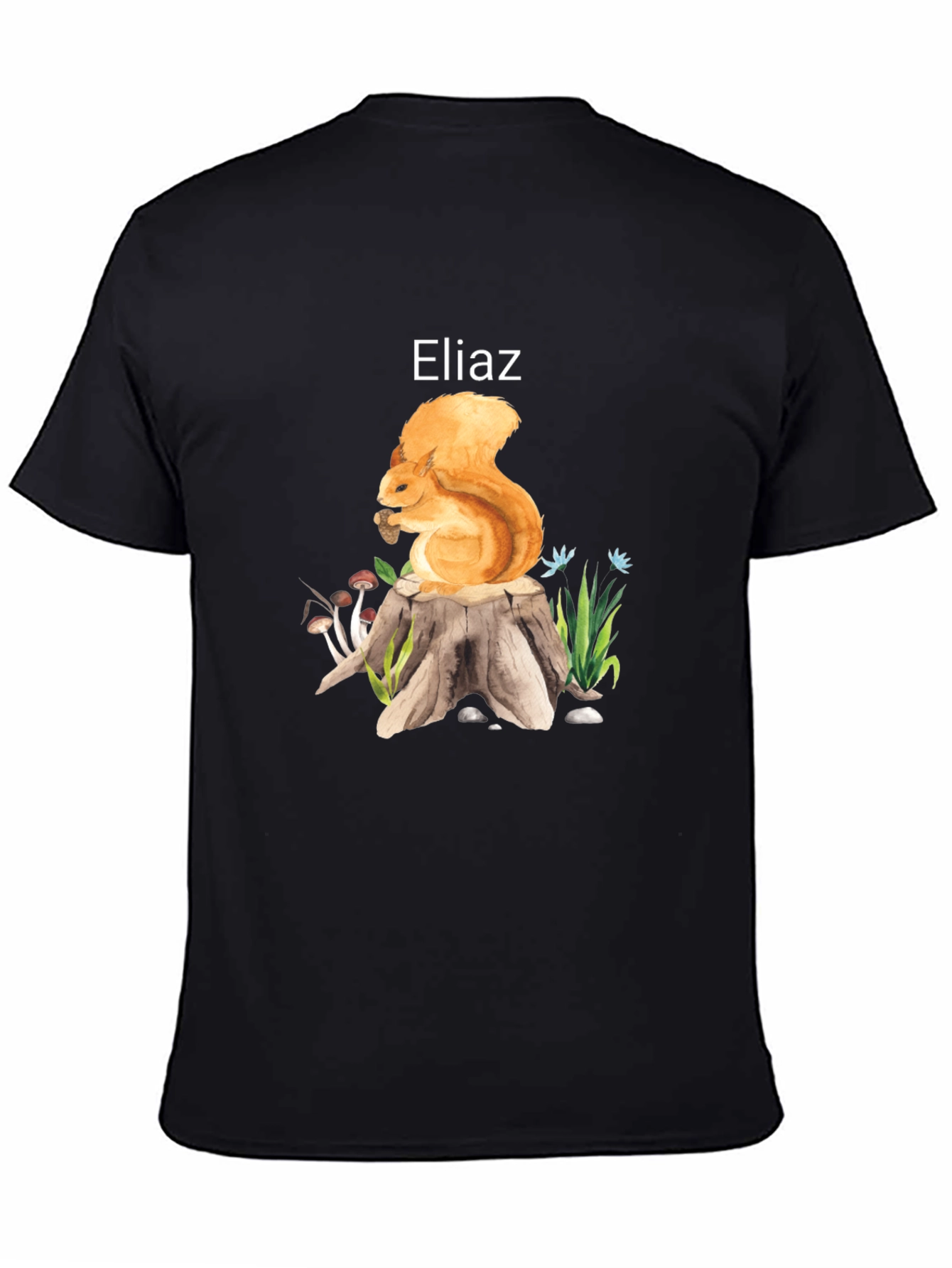 Squirrel on Stump Graphic Tee - Personalized