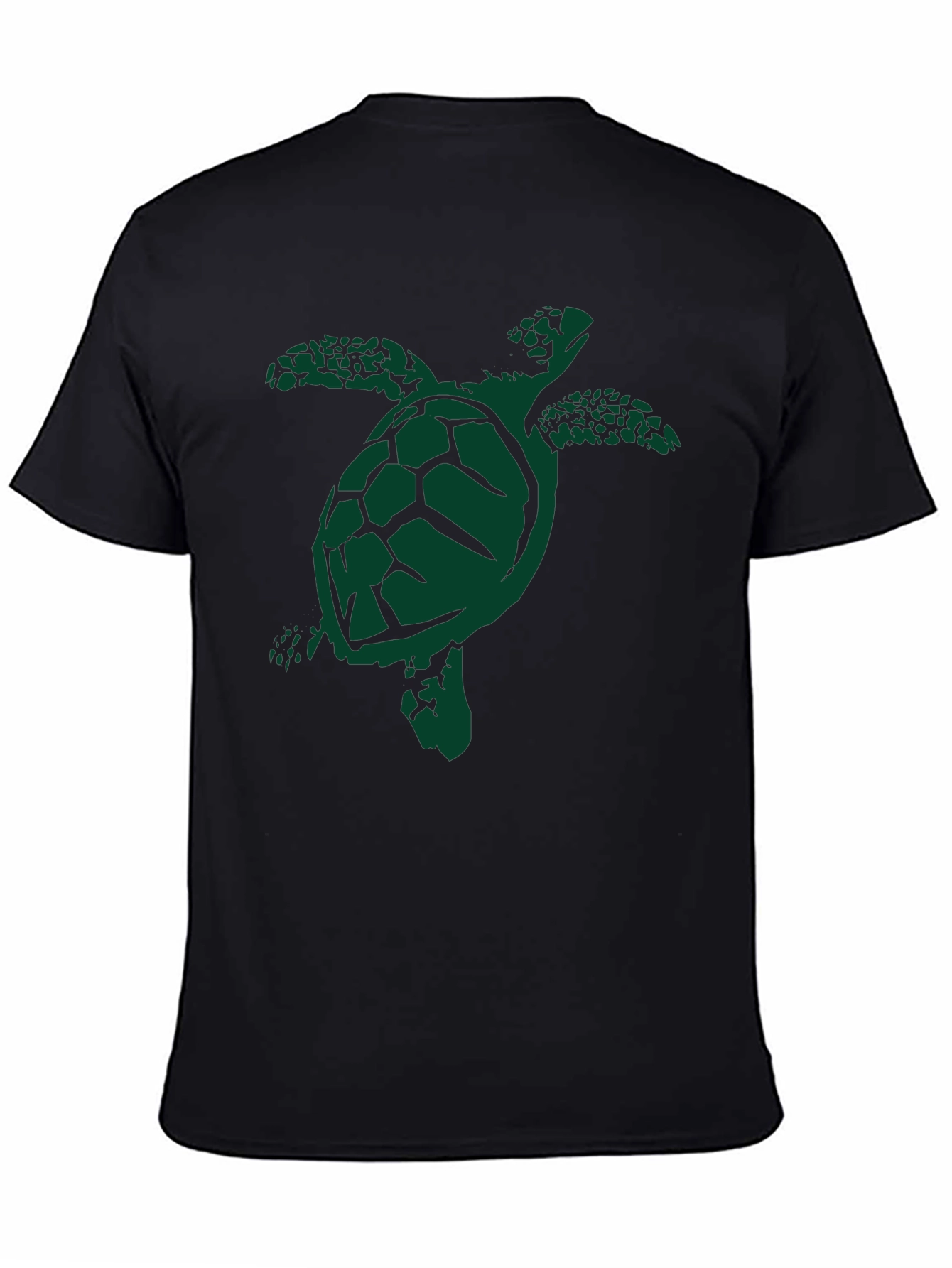Turtle Graphic T-Shirt - Casual Black Tee