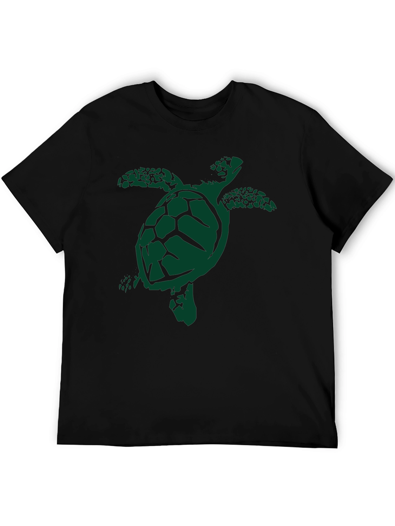 Turtle Graphic T-Shirt - Casual Black Tee