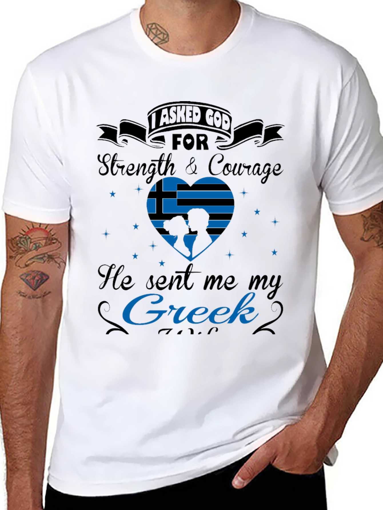 Greek Pride T-Shirt: Strength & Courage