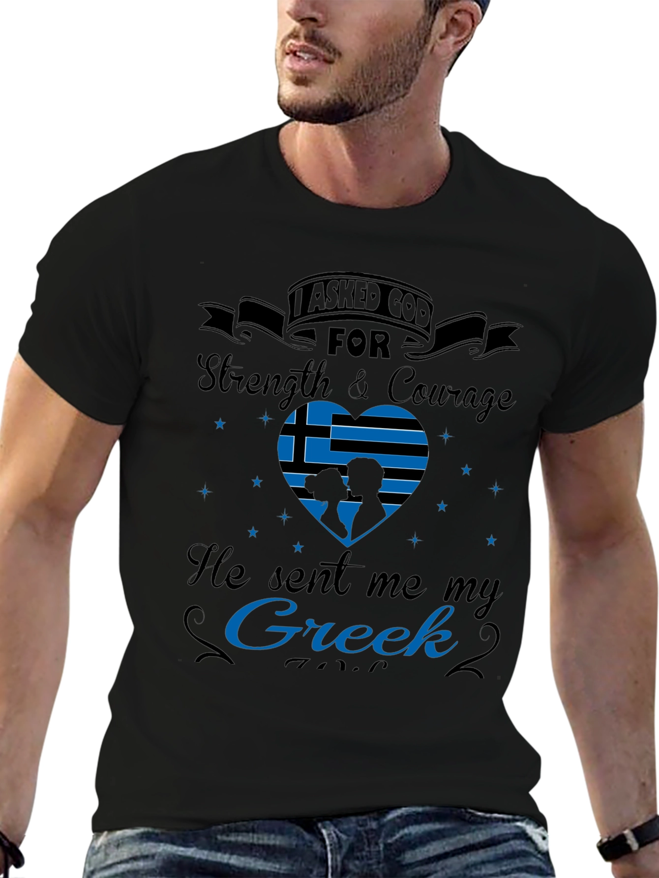 Greek Pride T-Shirt: Strength & Courage