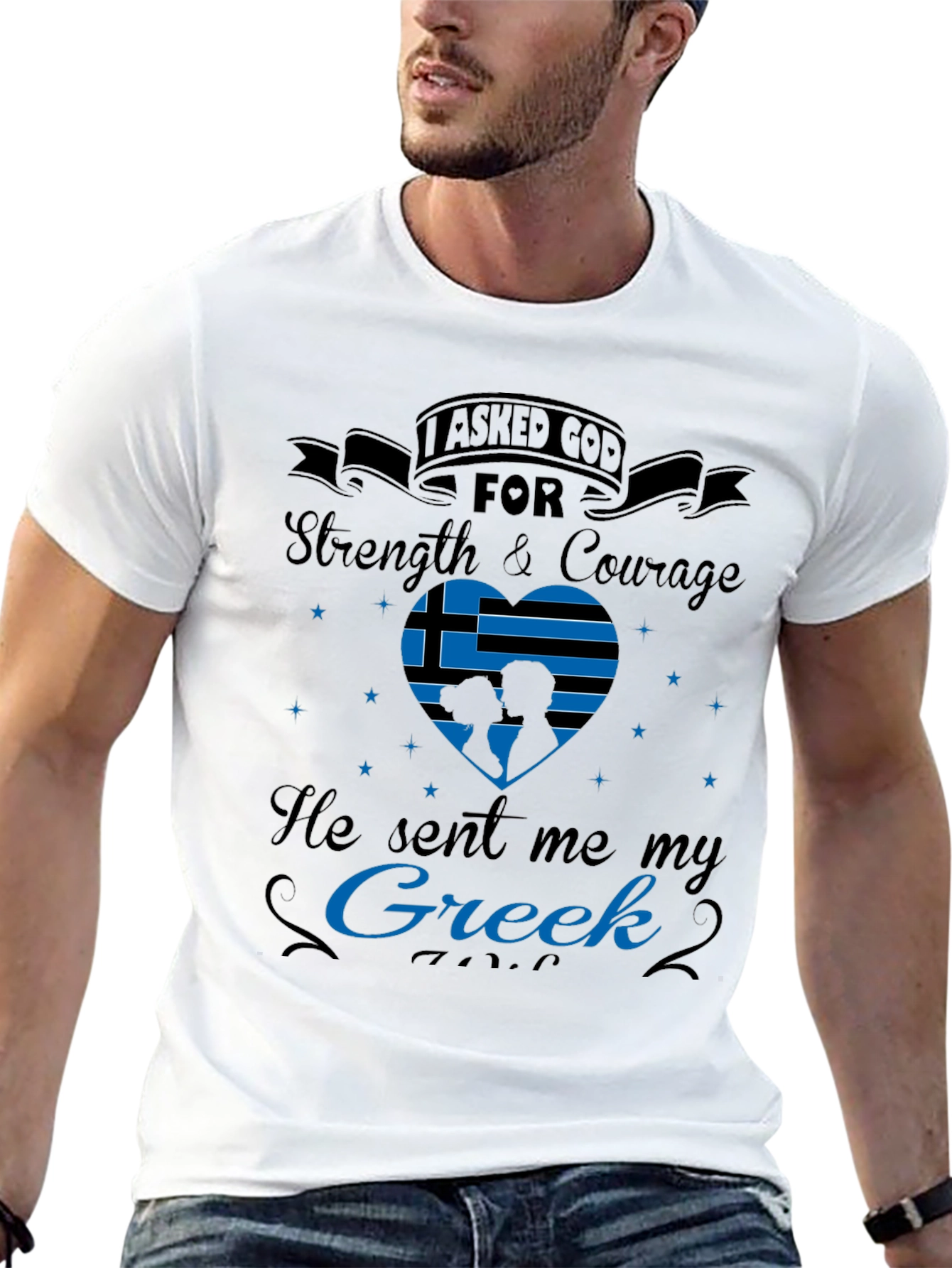 Greek Pride T-Shirt: Strength & Courage