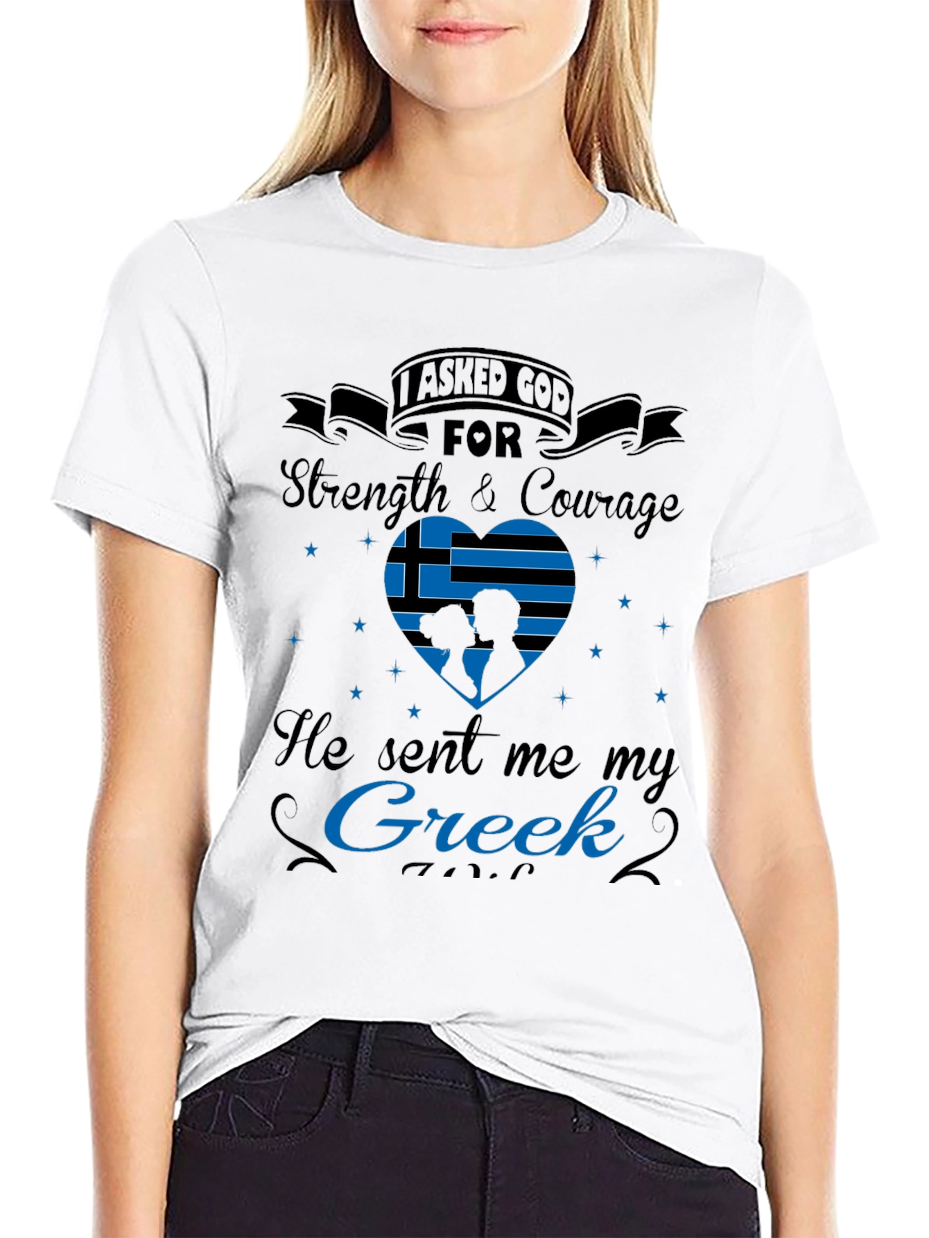 Greek Pride T-Shirt: Strength & Courage