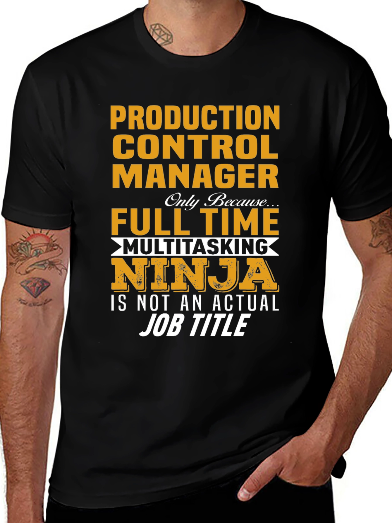 Production Control Manager Ninja T-Shirt