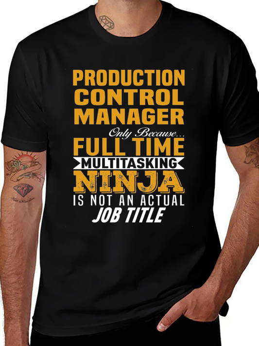 Production Control Manager Ninja T-Shirt