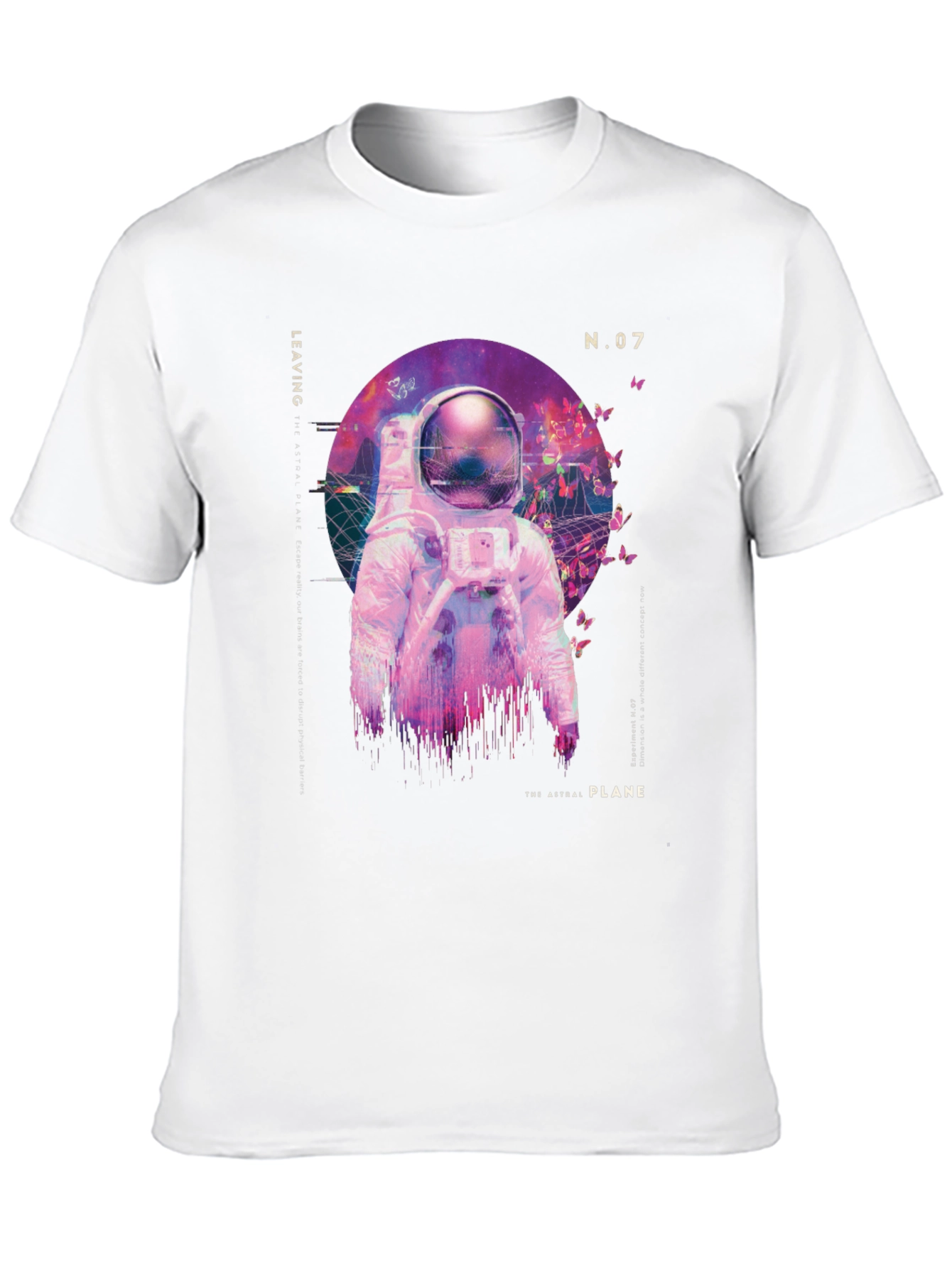Astronaut Astral Plane Graphic Tee - Black Cotton