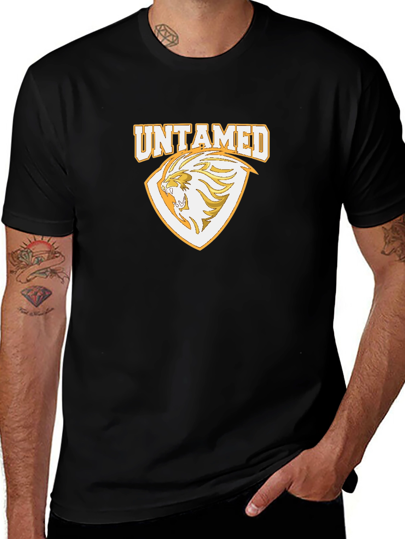 Untamed Lion Graphic Print Mens T-Shirt