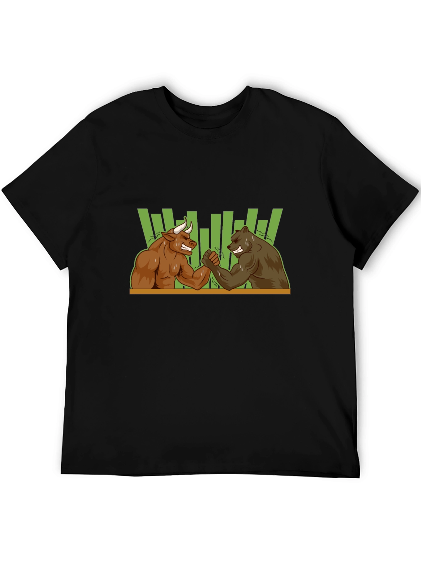 Bull vs Bear Arm Wrestling T-Shirt