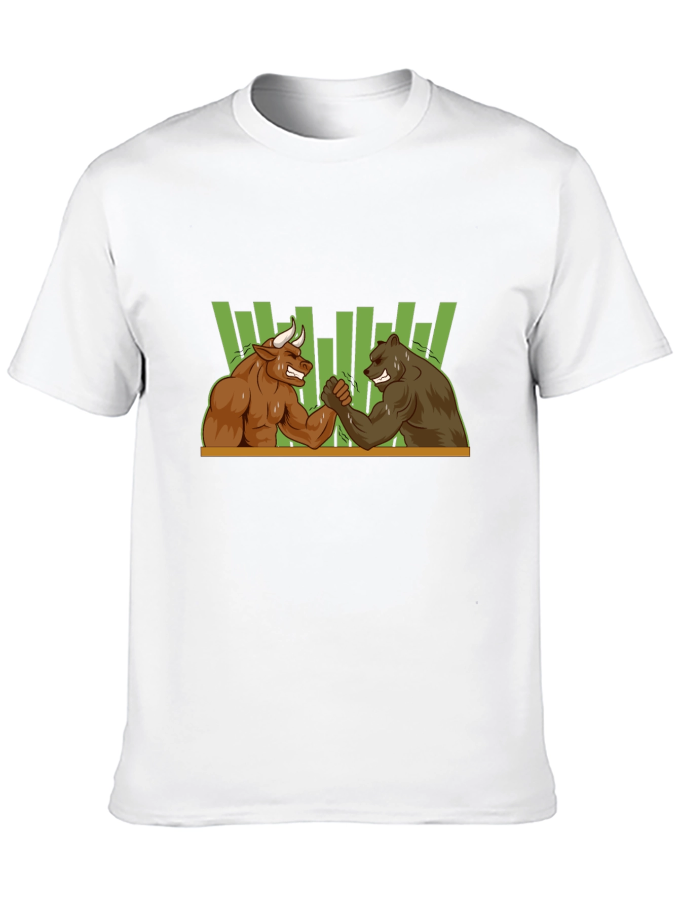 Bull vs Bear Arm Wrestling T-Shirt