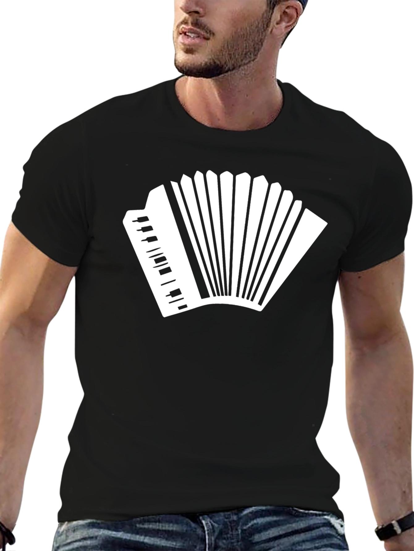 Accordion Graphic T-Shirt - Musical Style
