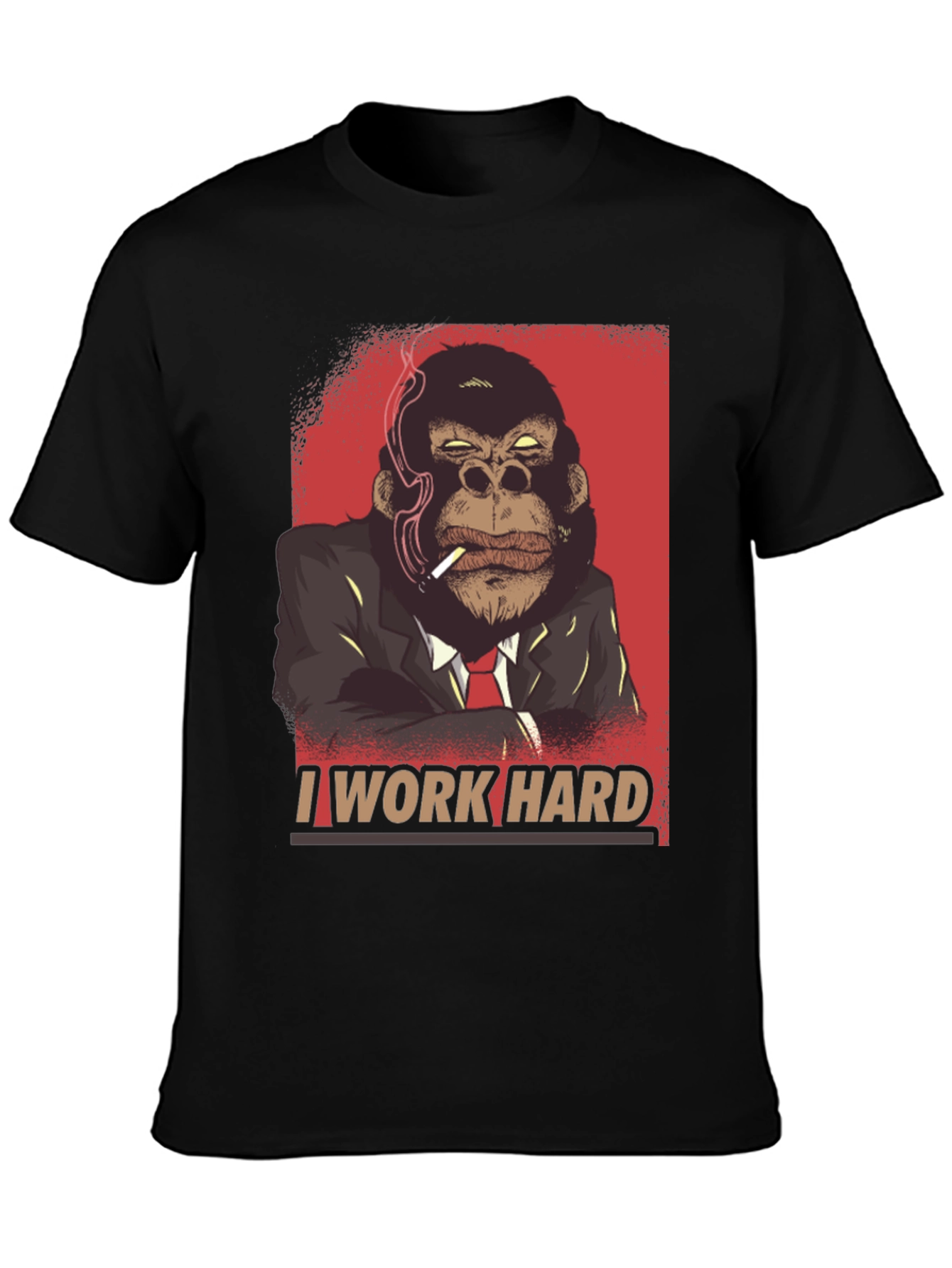 I Work Hard Gorilla Graphic Tee