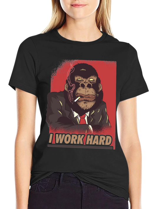 I Work Hard Gorilla Graphic Tee