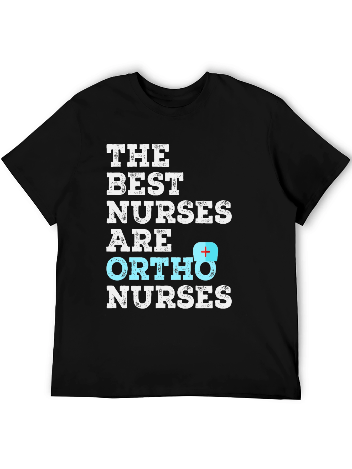 Best Ortho Nurses T-Shirt - Black Cotton Blend