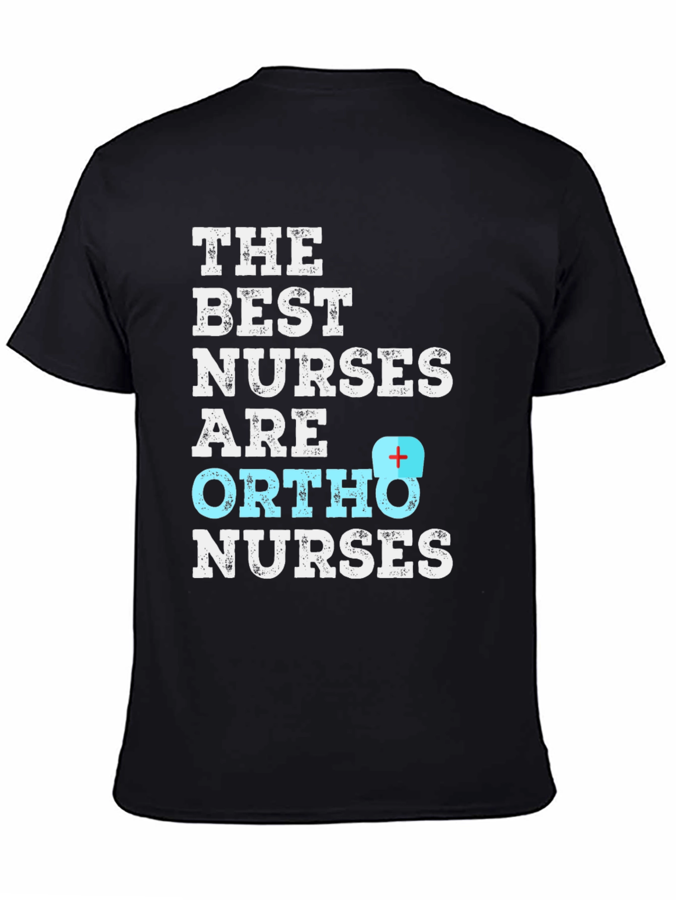 Best Ortho Nurses T-Shirt - Black Cotton Blend