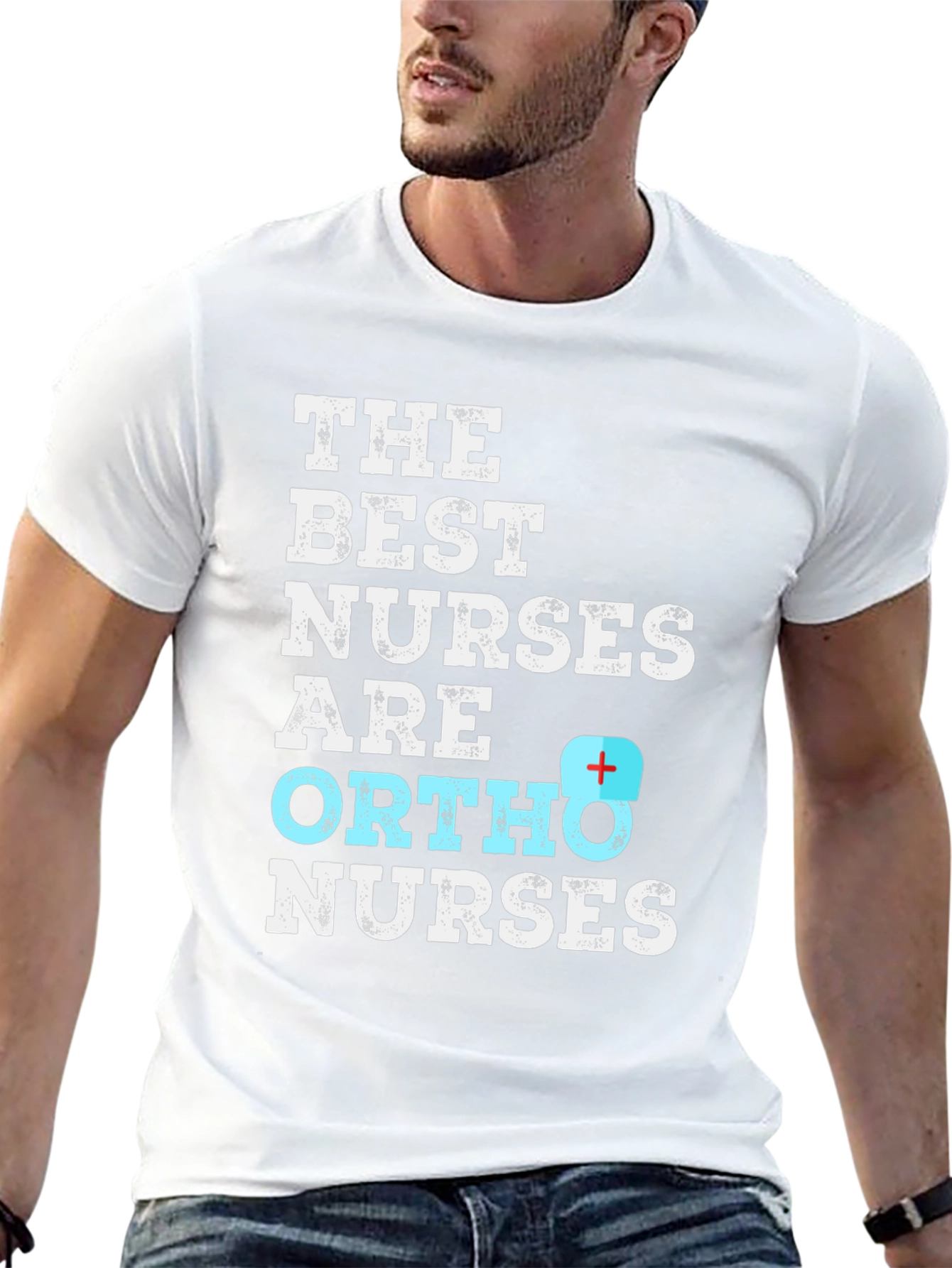 Best Ortho Nurses T-Shirt - Black Cotton Blend