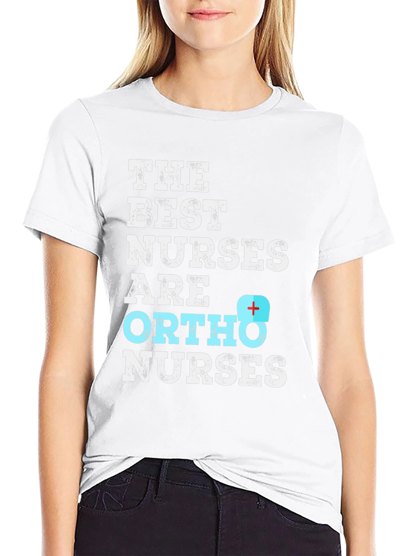 Best Ortho Nurses T-Shirt - Black Cotton Blend