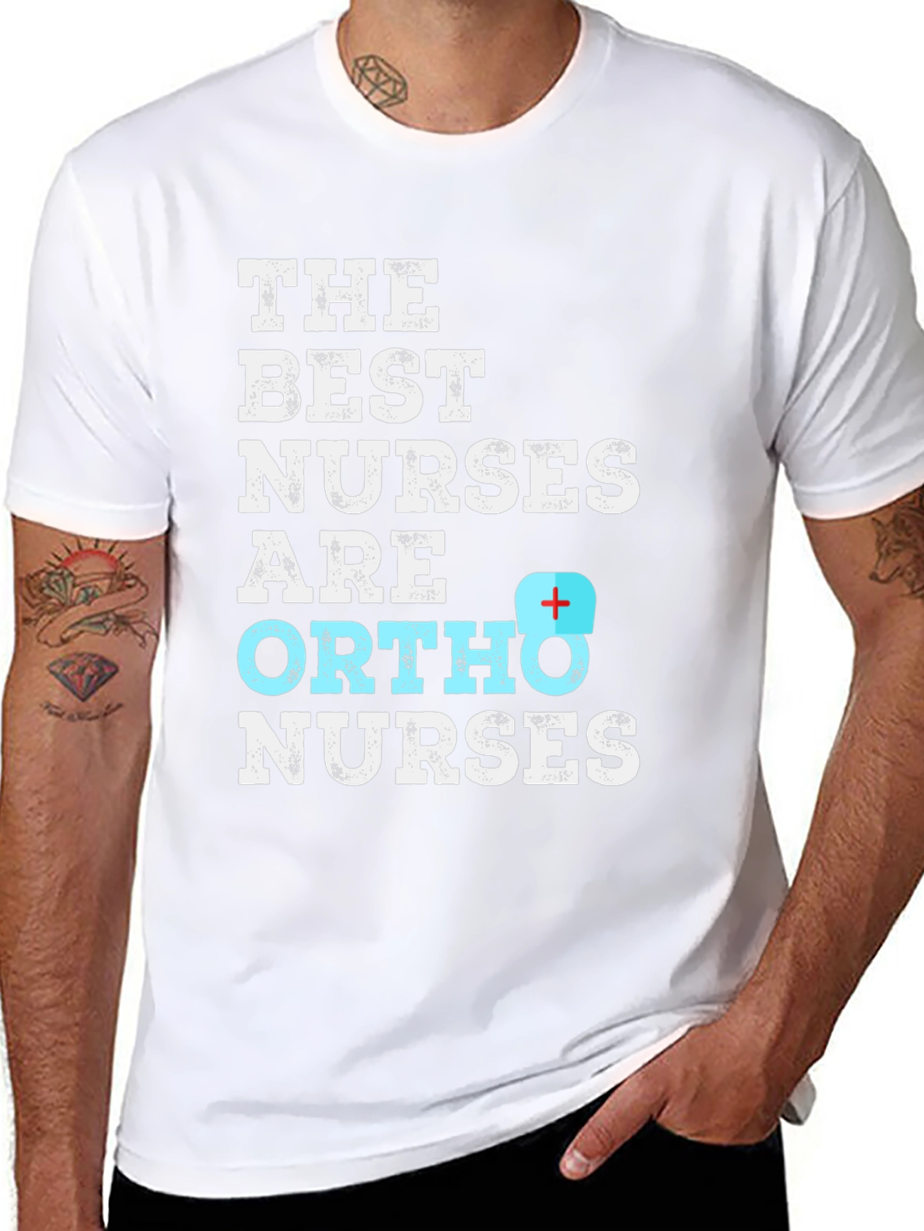 Best Ortho Nurses T-Shirt - Black Cotton Blend