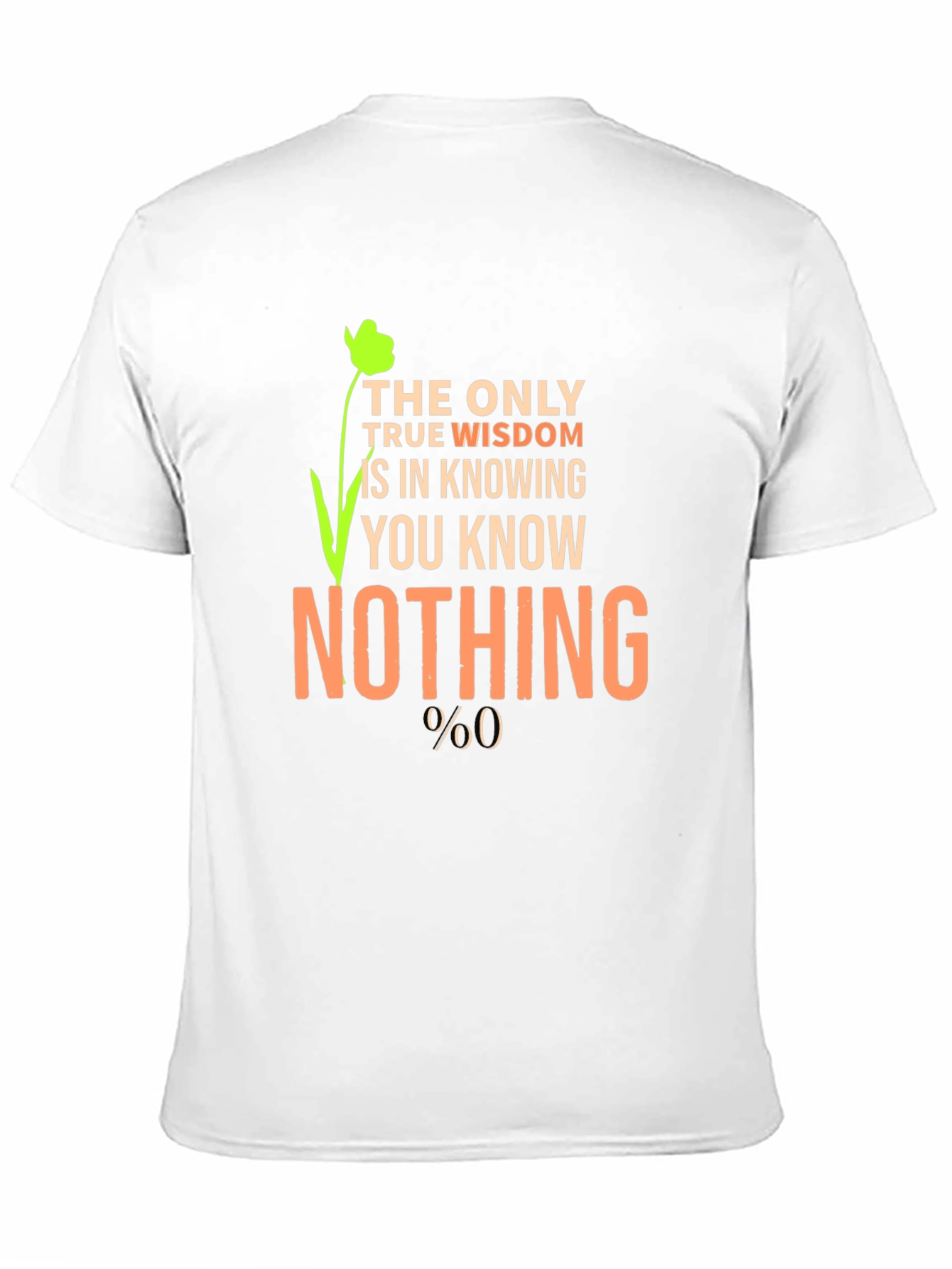Wisdom Saying Graphic Print Mens T-Shirt