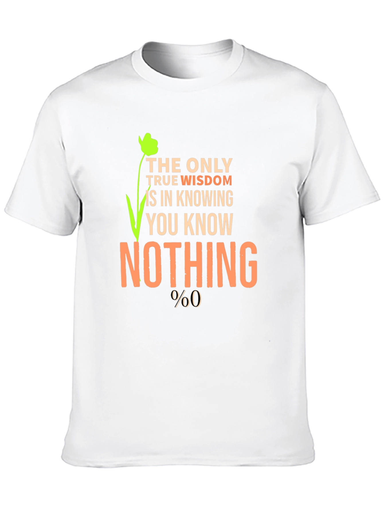 Wisdom Saying Graphic Print Mens T-Shirt