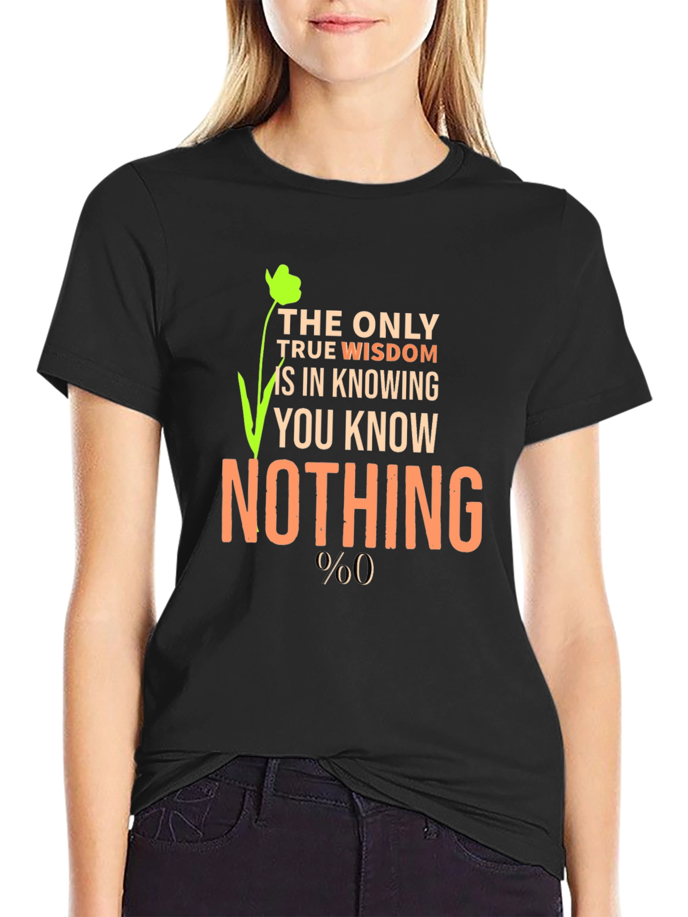 Wisdom Saying Graphic Print Mens T-Shirt