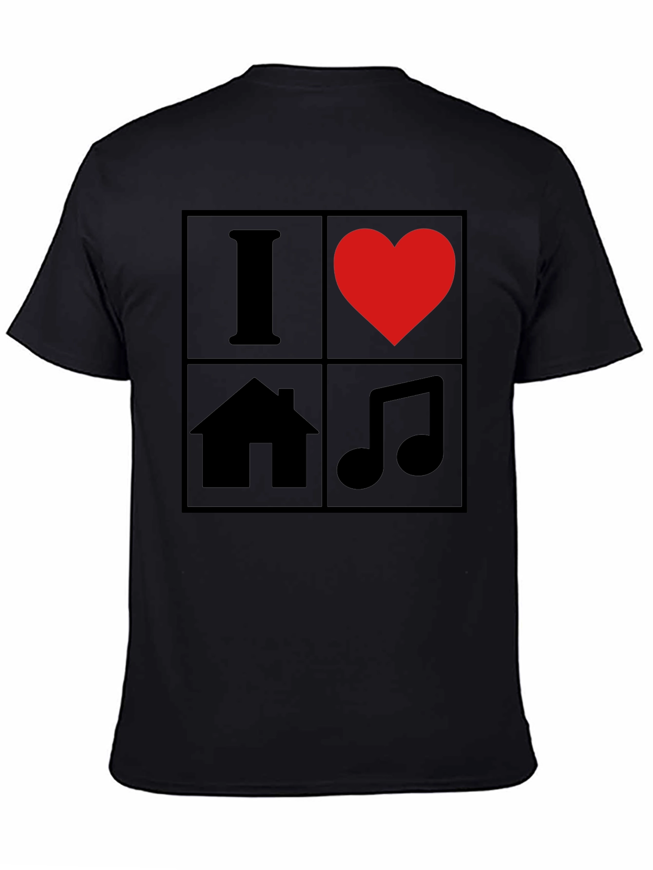 I Love House Music T-Shirt - Black Graphic Tee