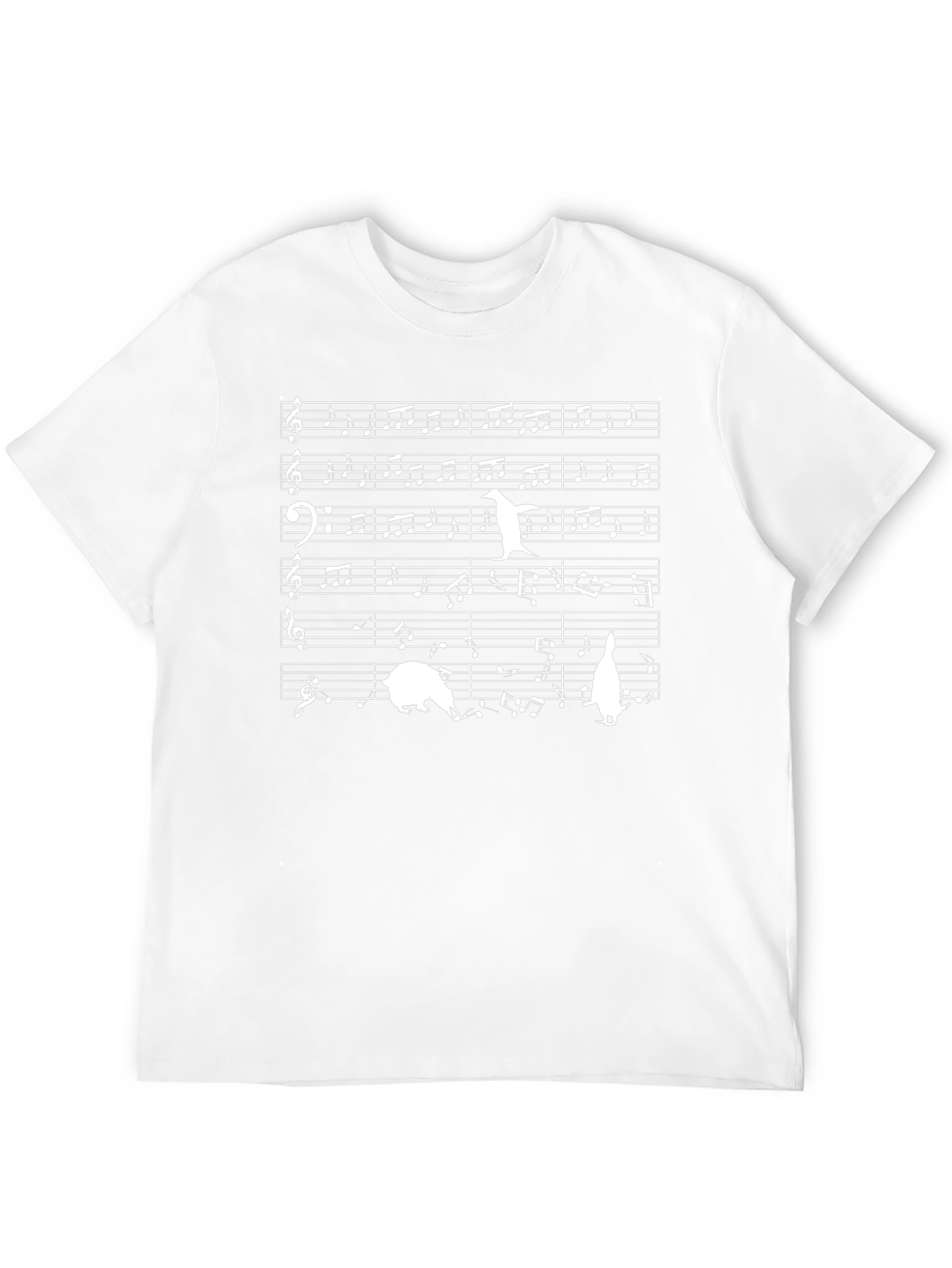 Musical Penguins T-Shirt - Black Cotton Tee