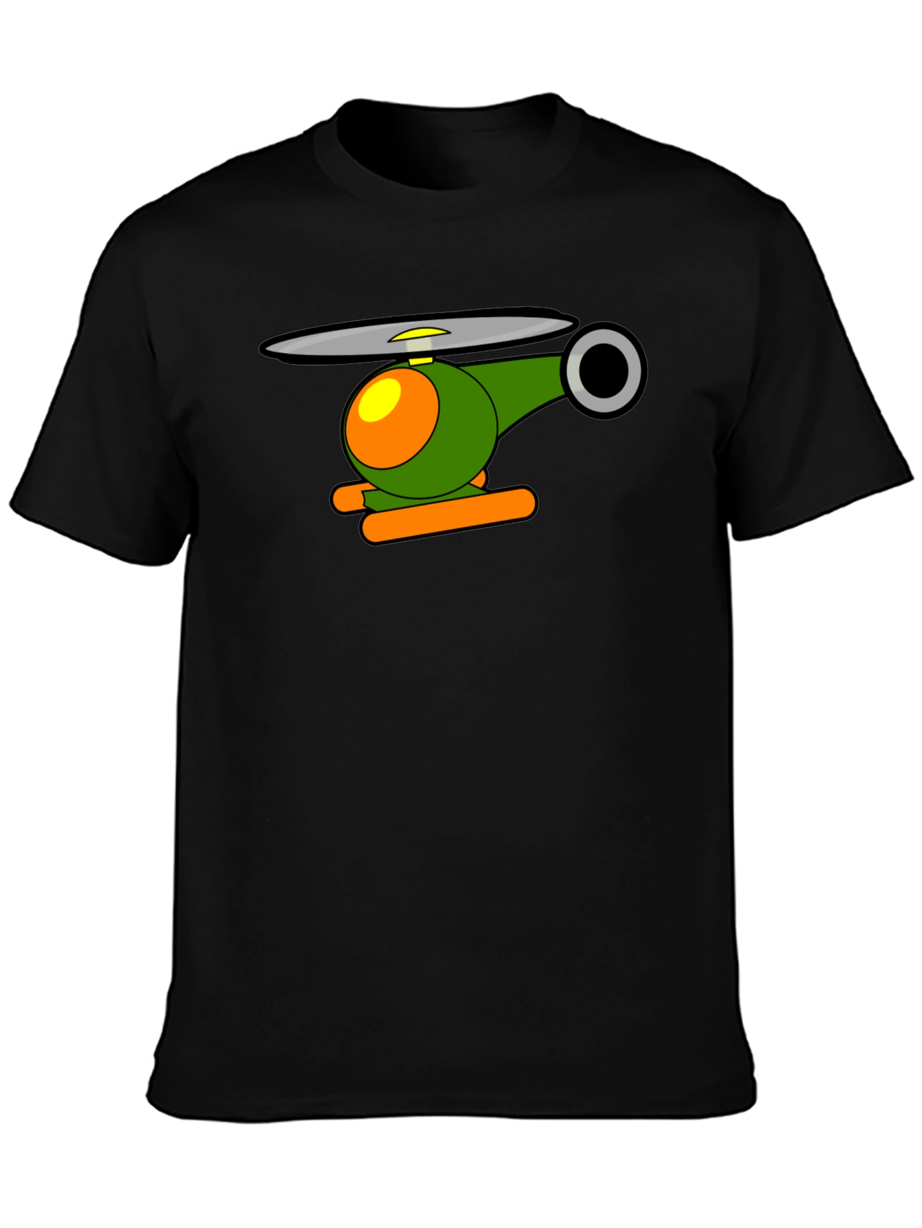 Cartoon Helicopter Graphic T-Shirt