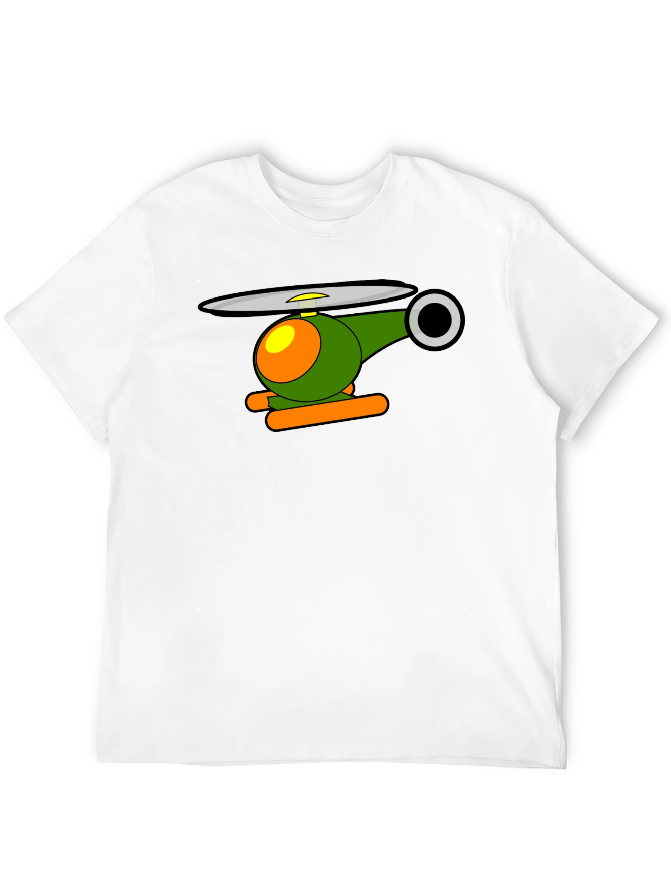 Cartoon Helicopter Graphic T-Shirt