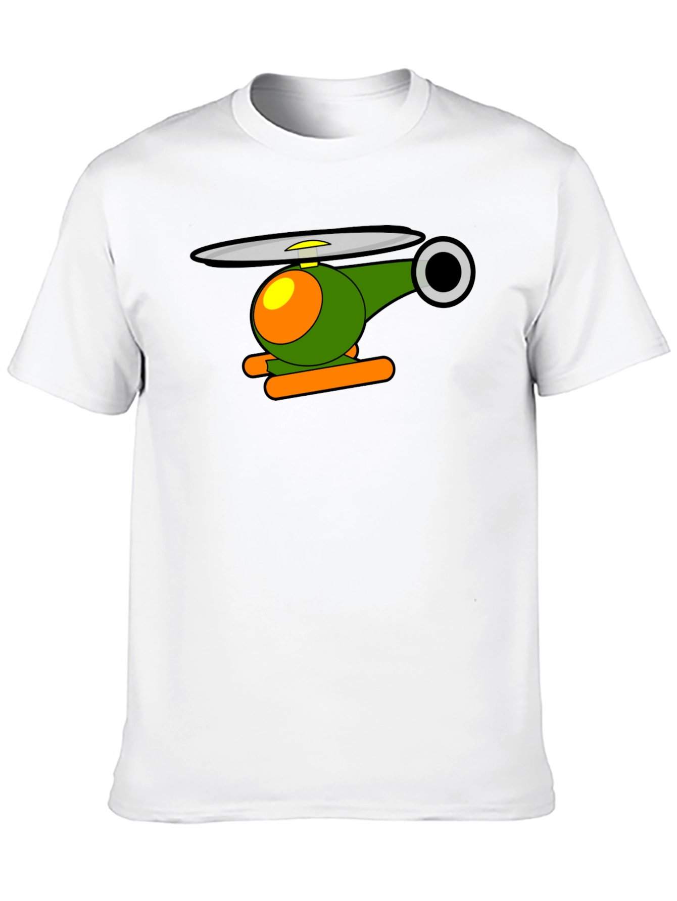 Cartoon Helicopter Graphic T-Shirt
