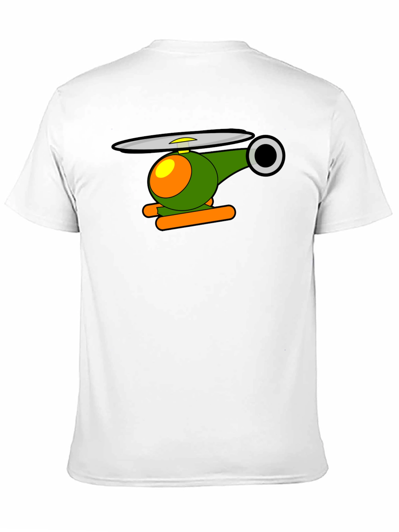 Cartoon Helicopter Graphic T-Shirt