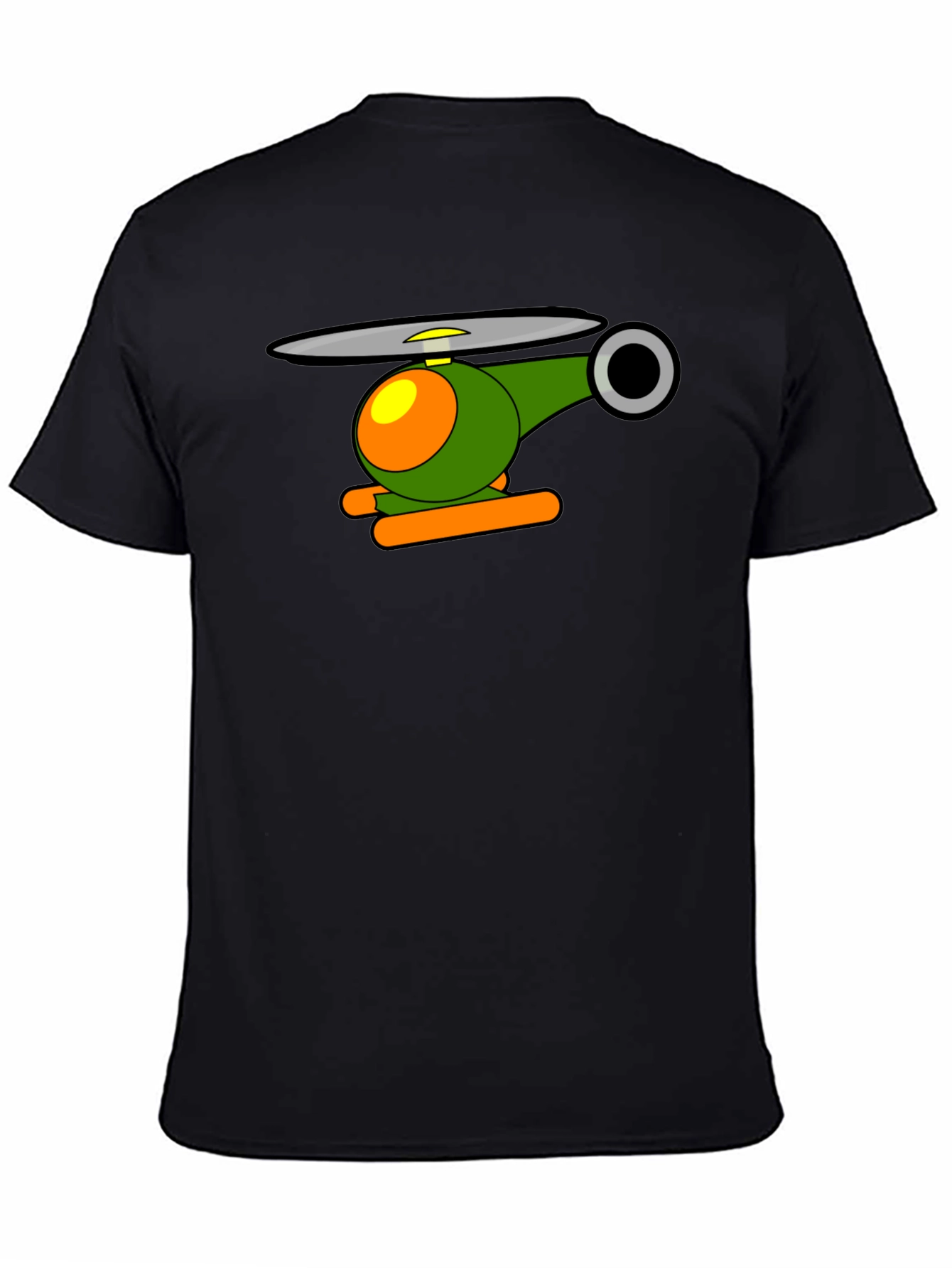 Cartoon Helicopter Graphic T-Shirt