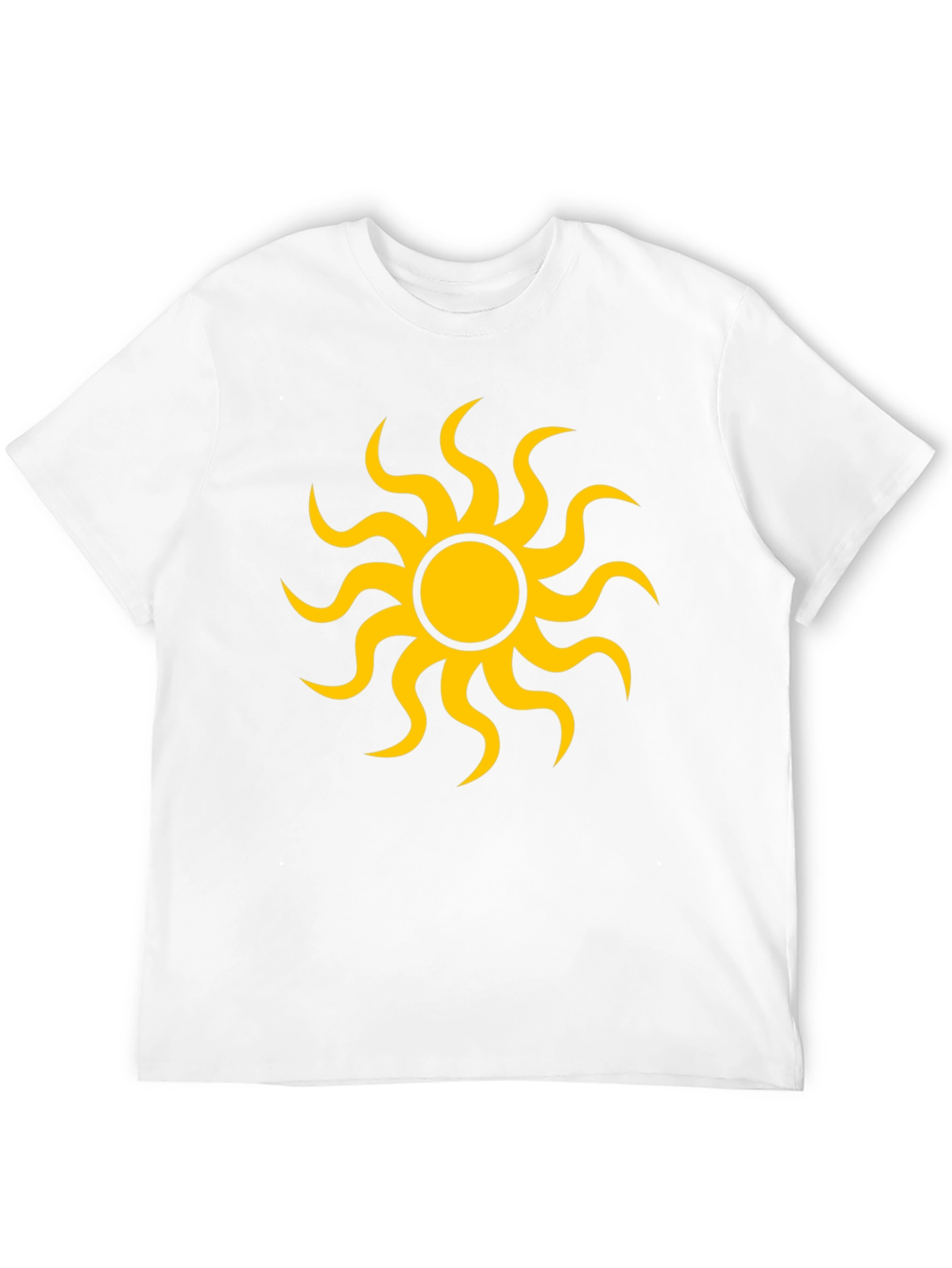 Black T-Shirt with Yellow Sun Graphic