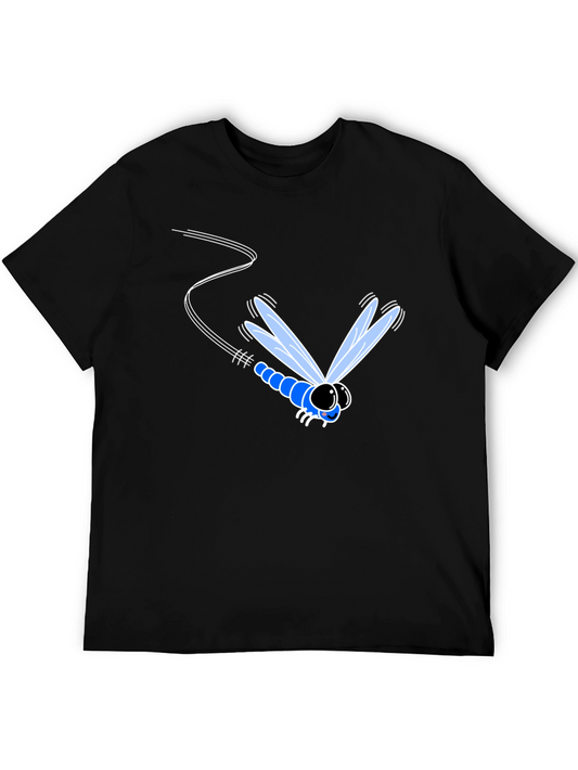 Dragonfly Graphic Tee - Black Cotton Comfort