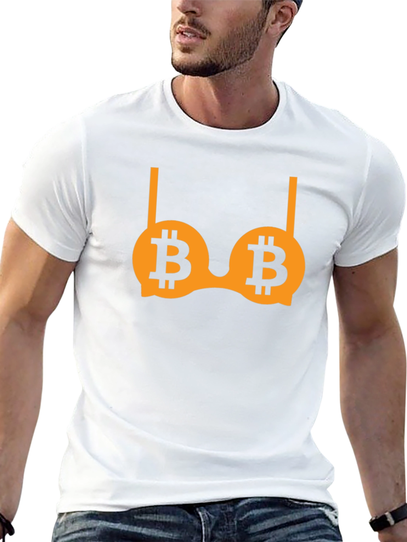 Bitcoin Bra Graphic T-Shirt - Crypto Lover Tee