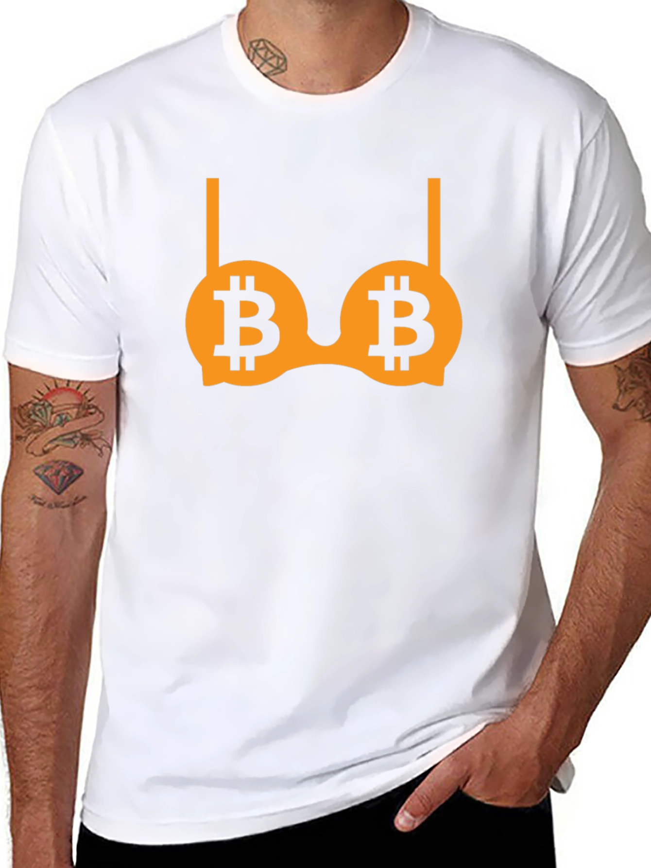 Bitcoin Bra Graphic T-Shirt - Crypto Lover Tee