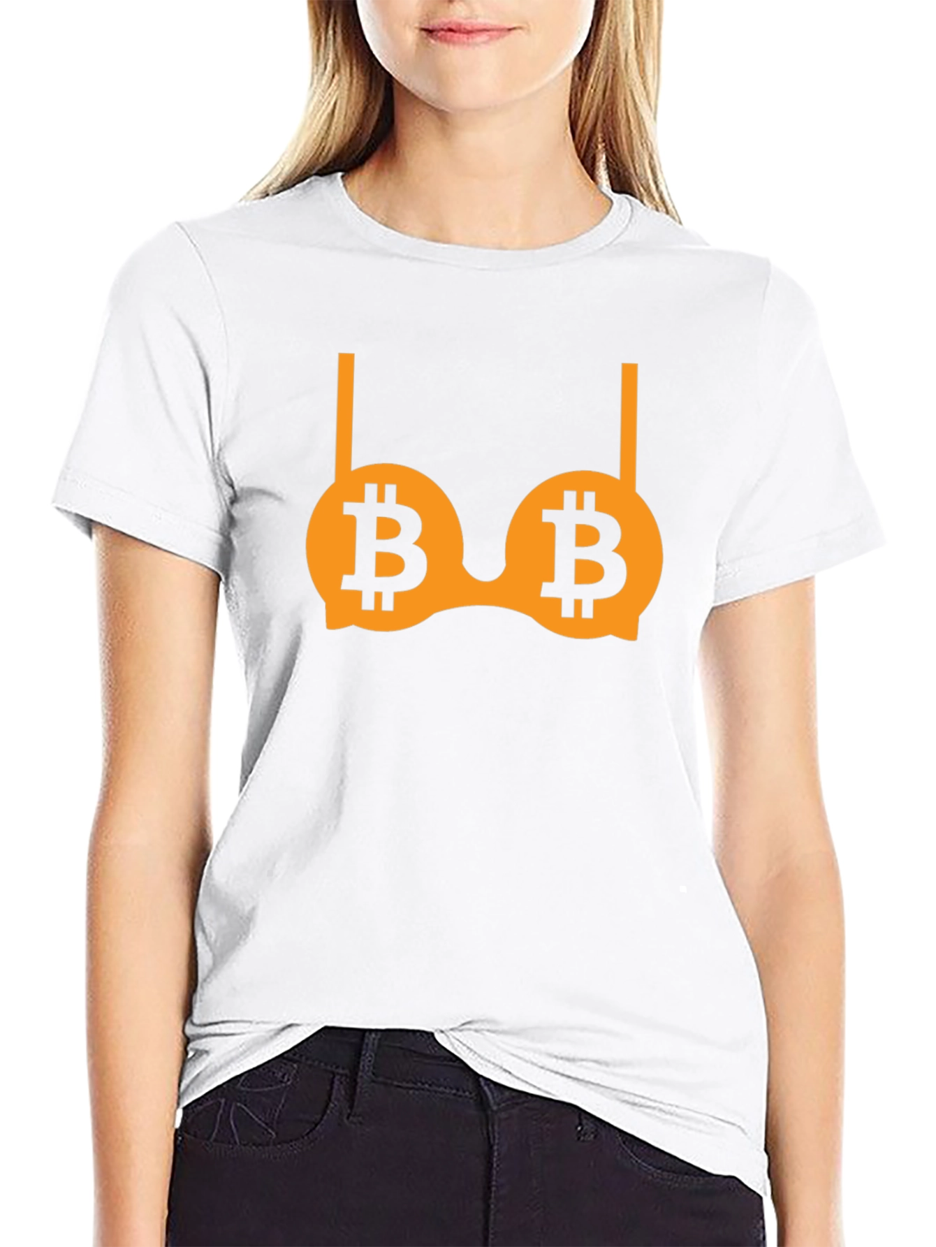 Bitcoin Bra Graphic T-Shirt - Crypto Lover Tee