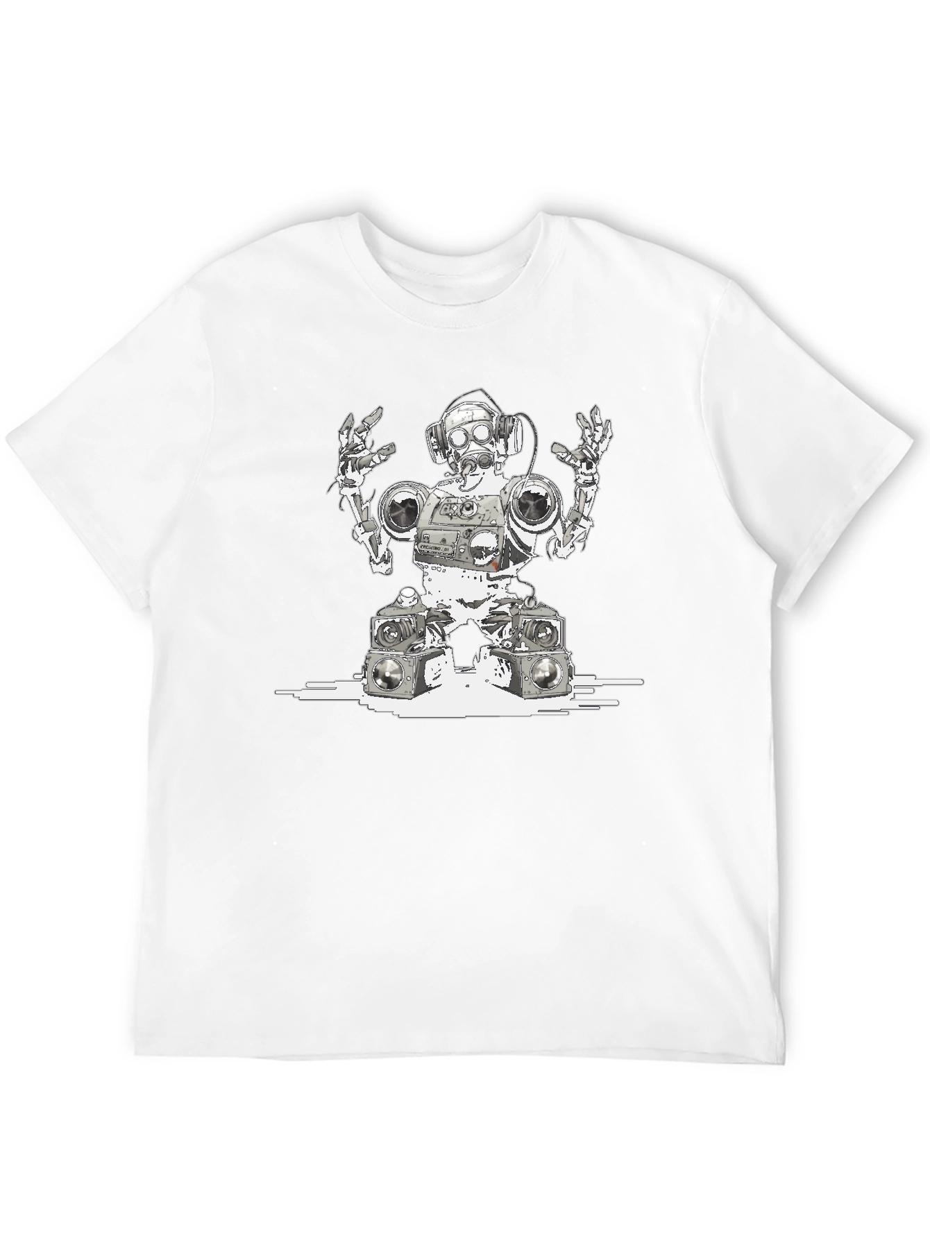 Robot DJ Graphic T-Shirt - Unique Streetwear Style