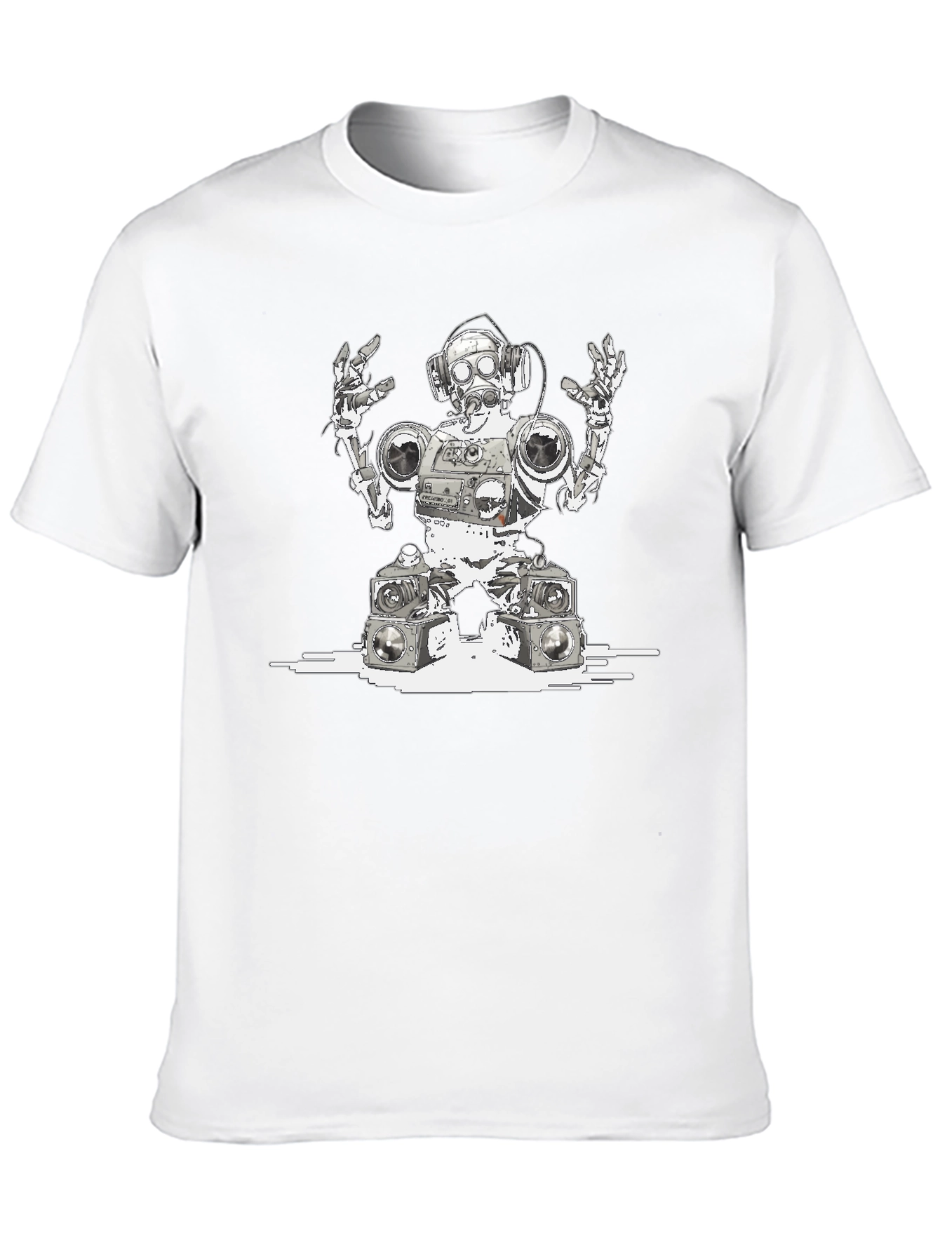 Robot DJ Graphic T-Shirt - Unique Streetwear Style