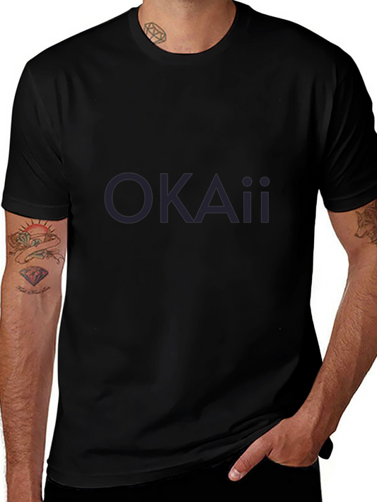 Mens Basic Black Crew Neck T-Shirt