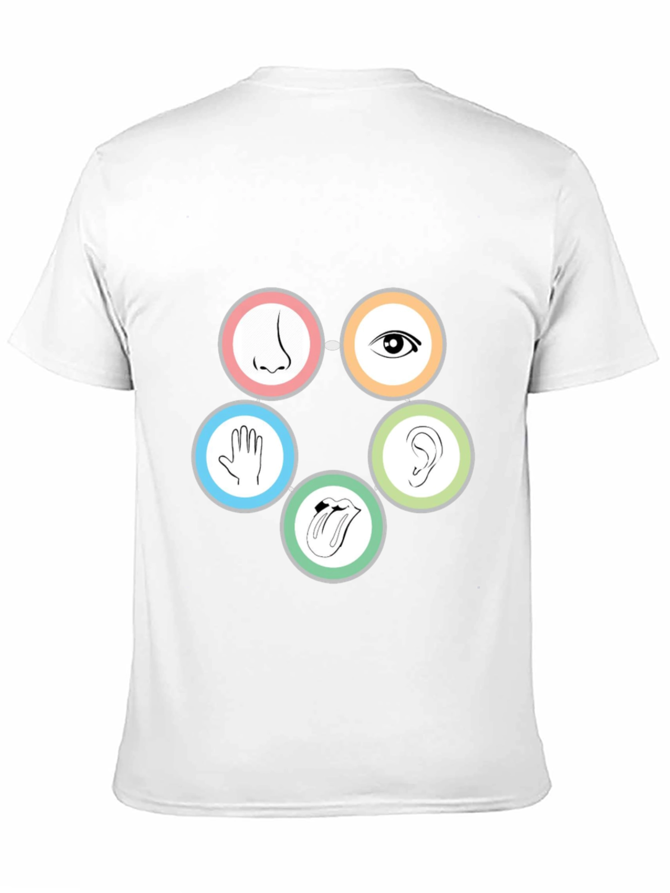 Senses Graphic Tee - Black Cotton T-Shirt