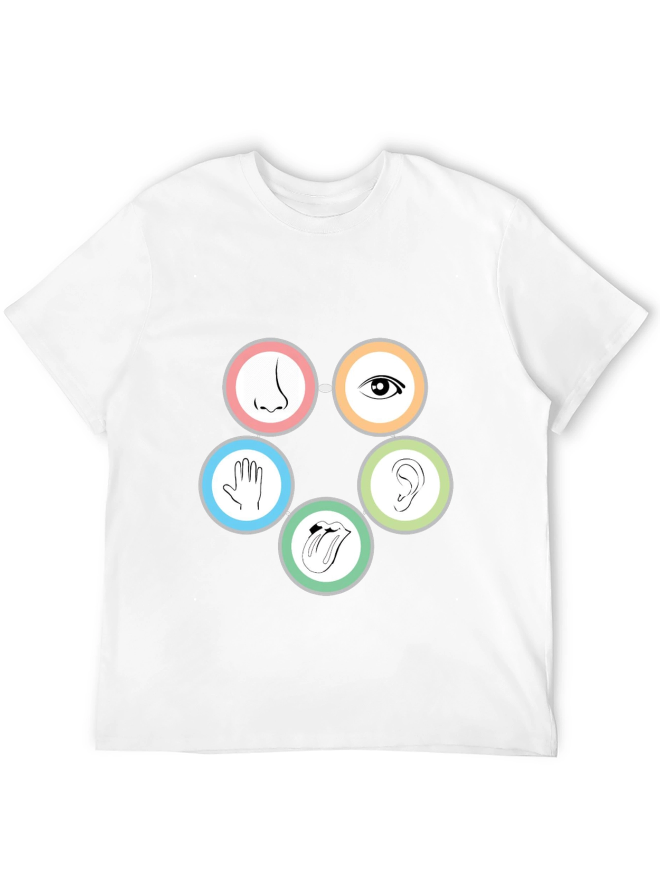 Senses Graphic Tee - Black Cotton T-Shirt