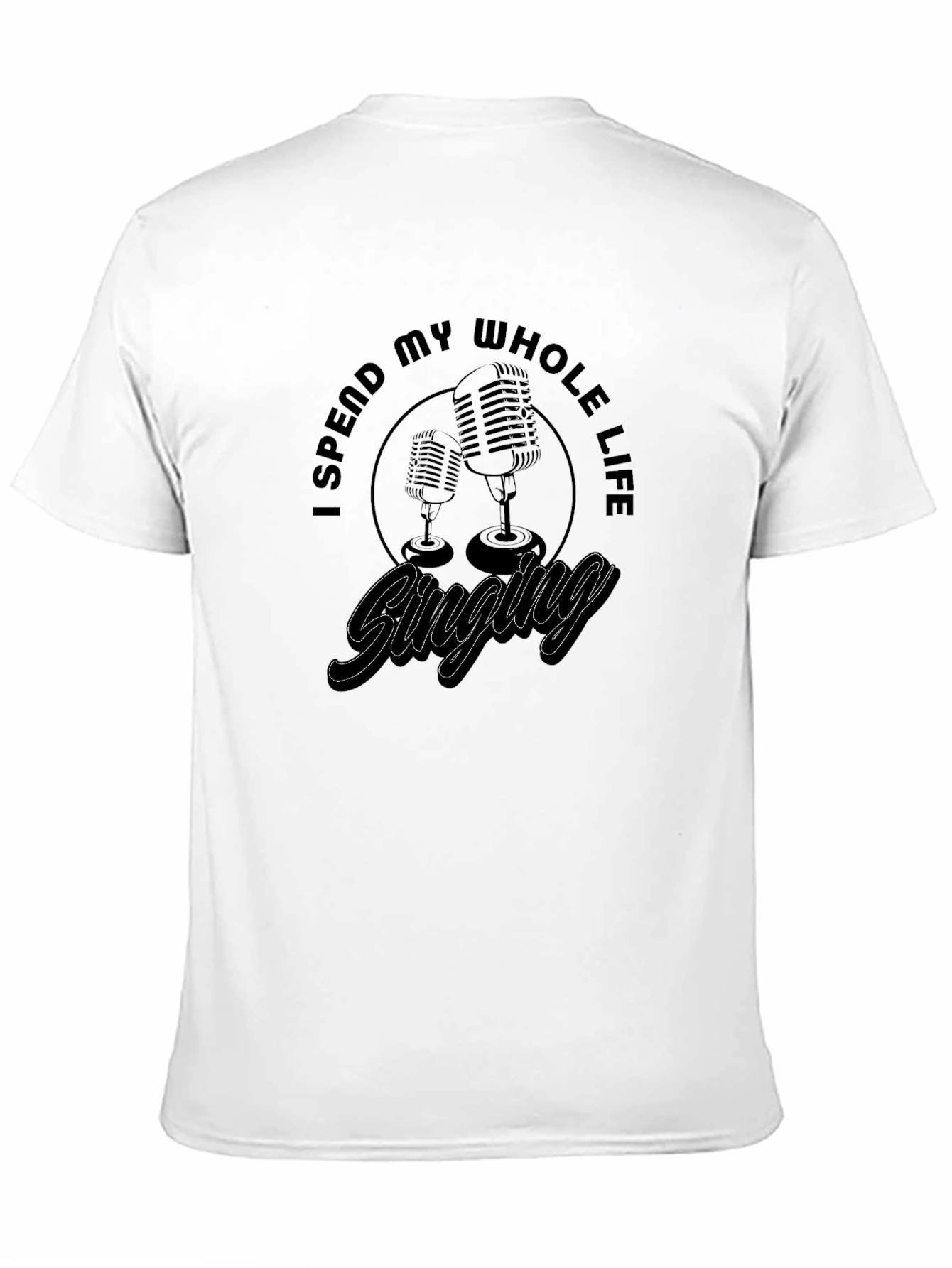 Singing My Whole Life Black Graphic Tee