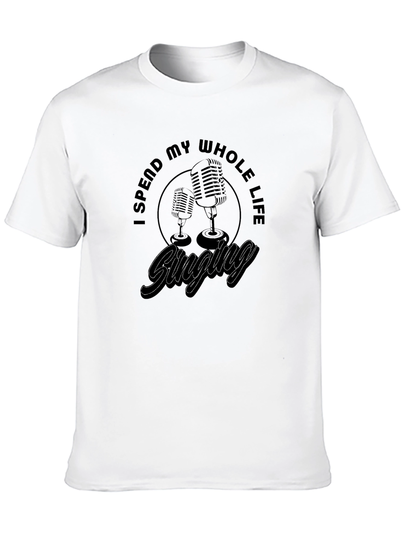Singing My Whole Life Black Graphic Tee
