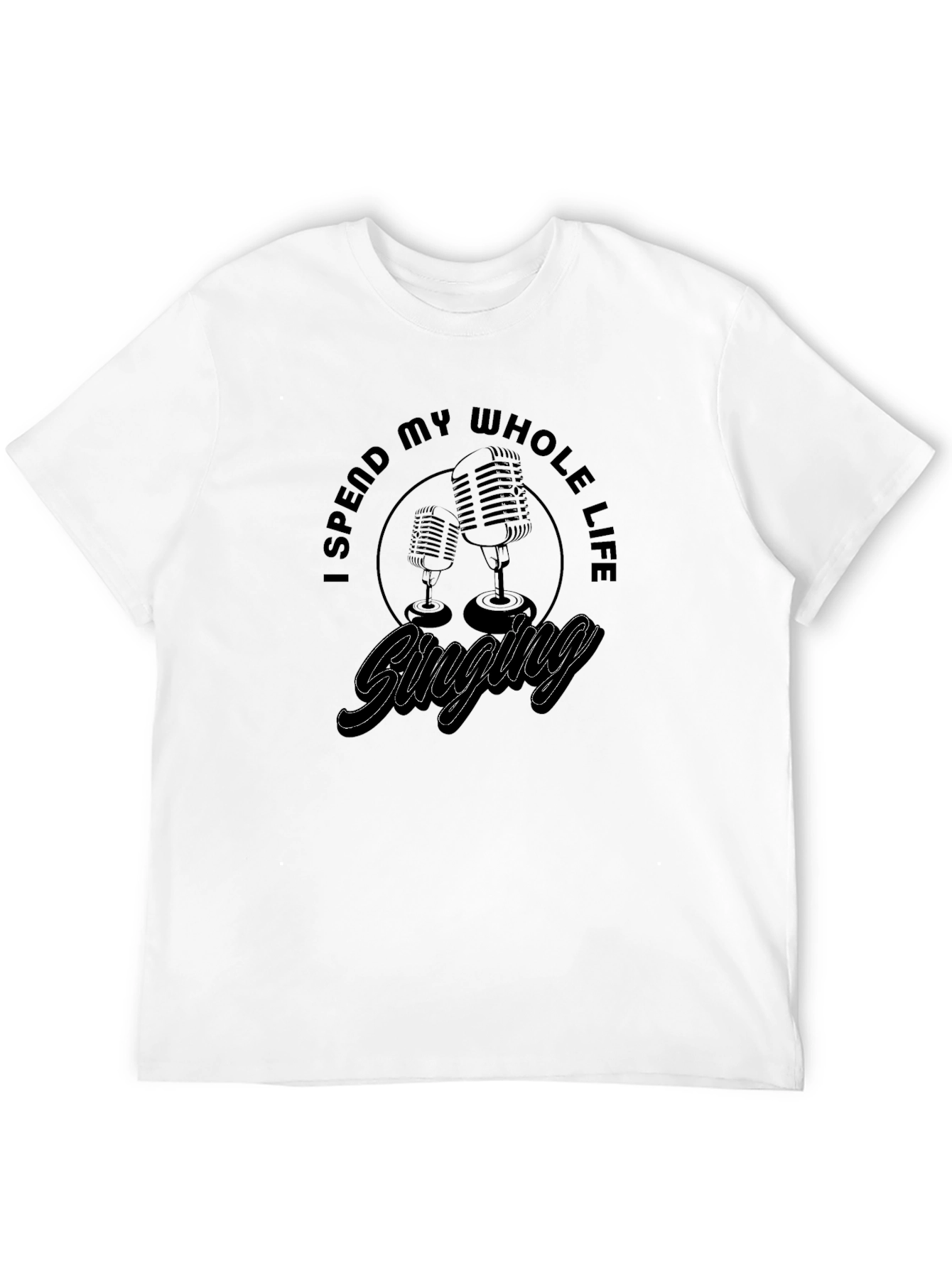Singing My Whole Life Black Graphic Tee