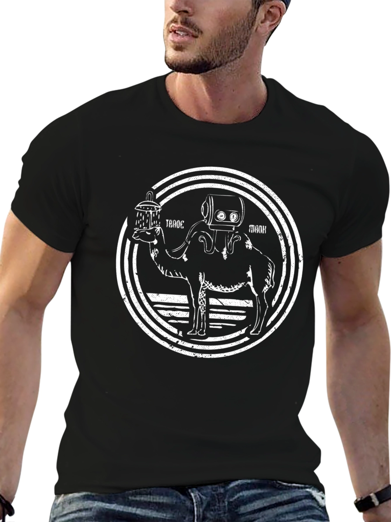 Camel Robot Black T-Shirt