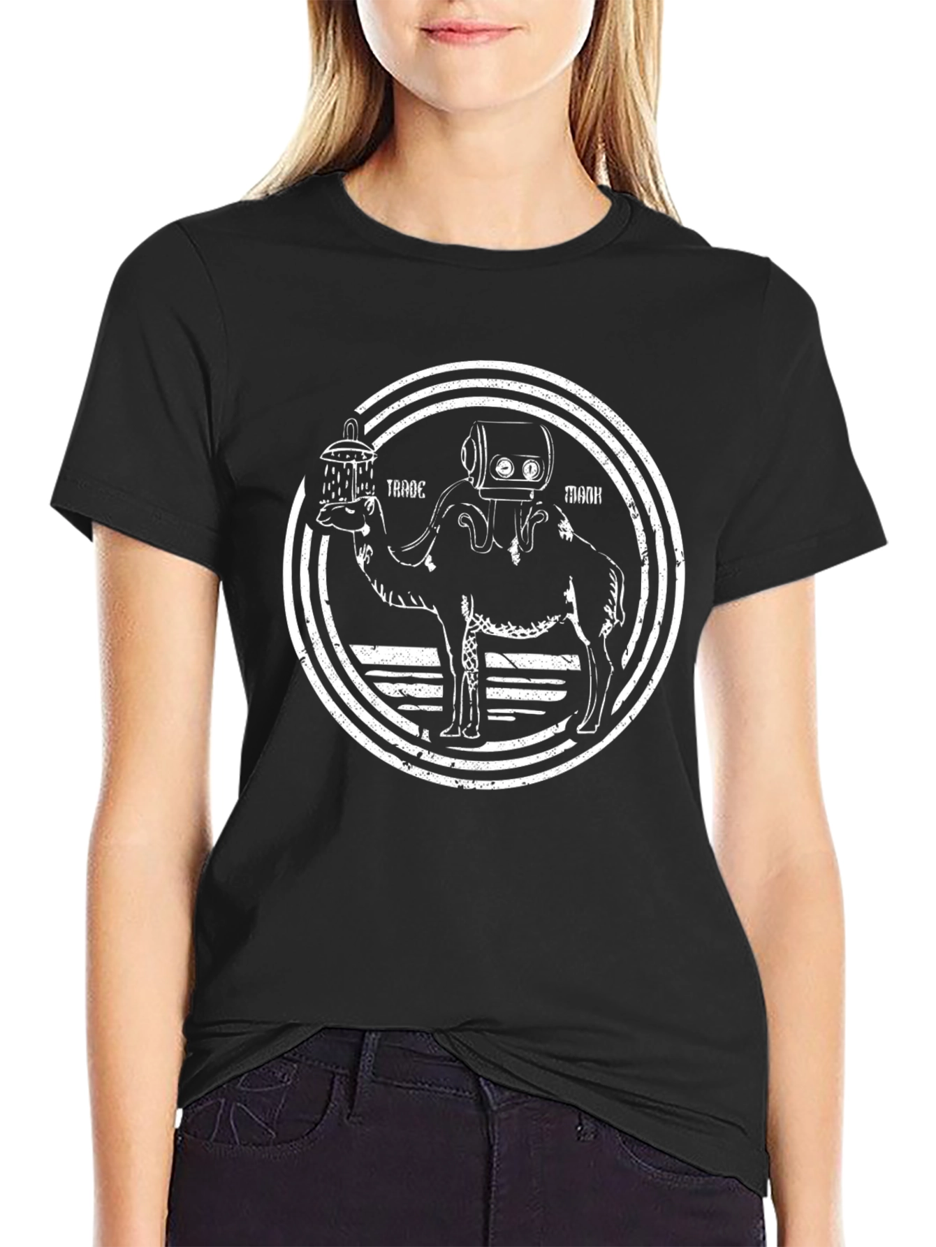Camel Robot Black T-Shirt