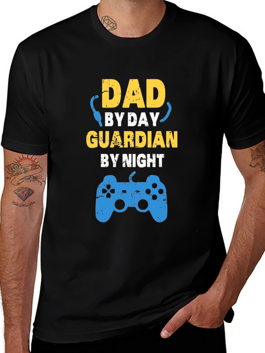 Dad By Day Guardian By Night Gaming T-Shirt