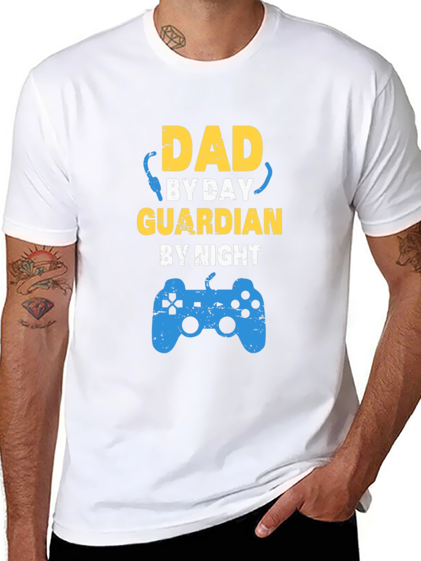 Dad By Day Guardian By Night Gaming T-Shirt