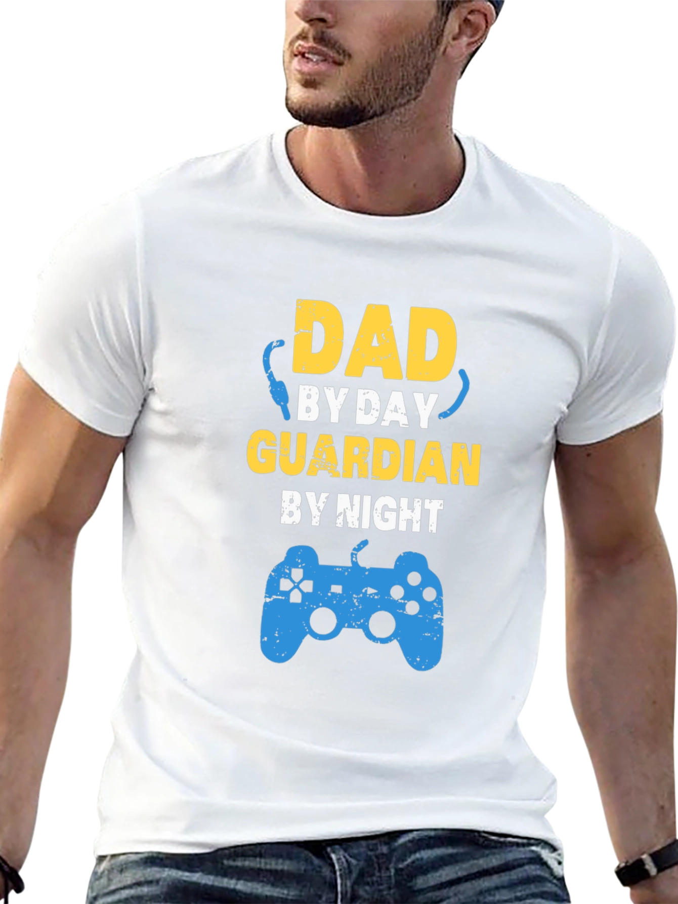 Dad By Day Guardian By Night Gaming T-Shirt