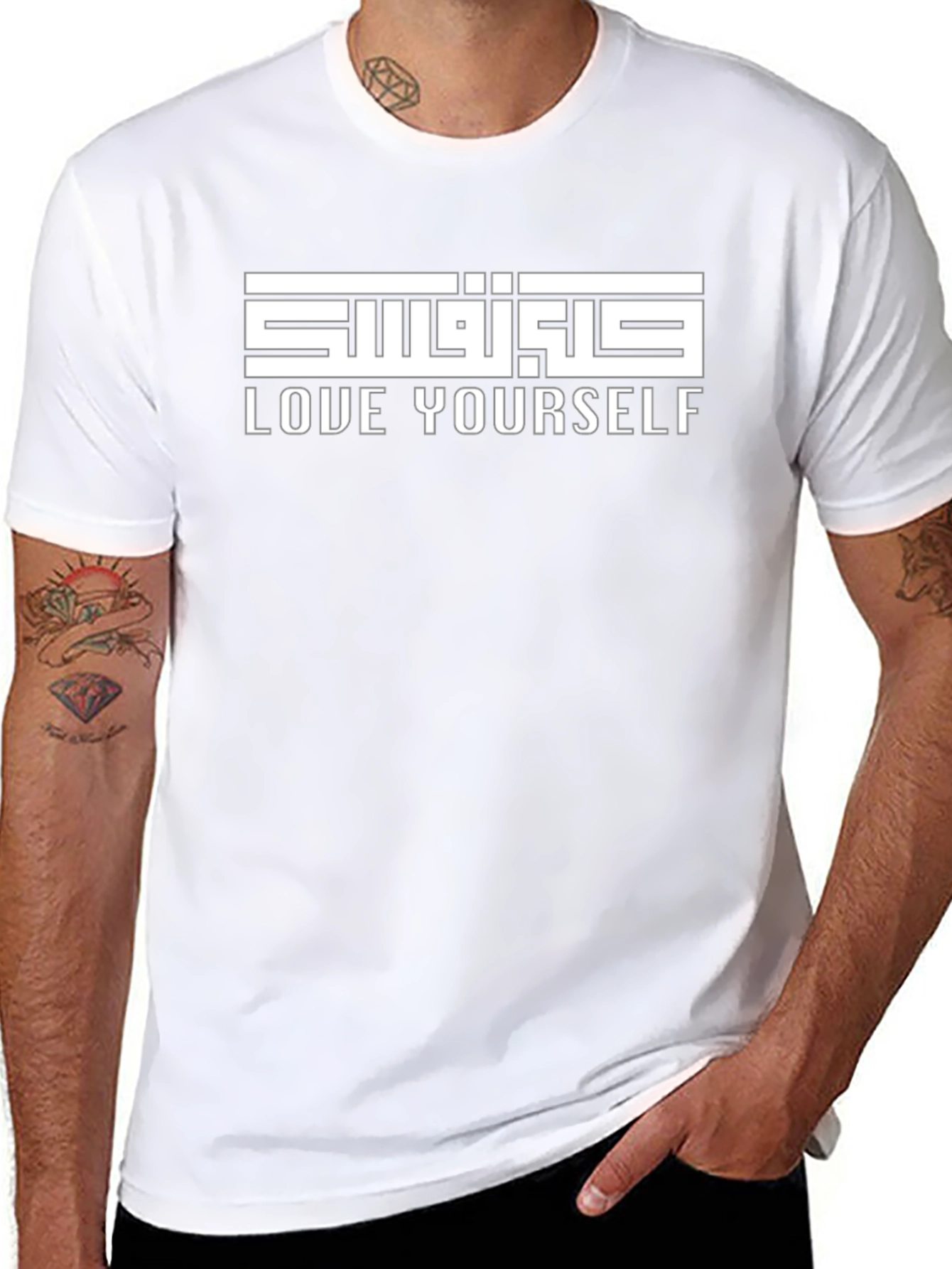 Love Yourself Graphic Tee - Stylish Black Cotton T-Shirt